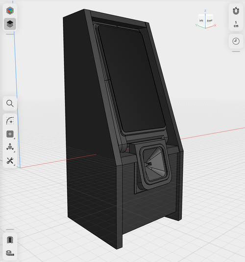 3D render of the raspberry pi kiosk