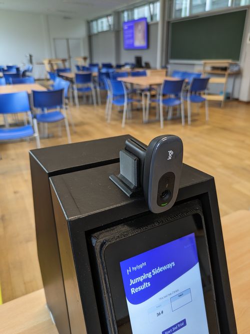 The kiosk with extra camera for movement detection