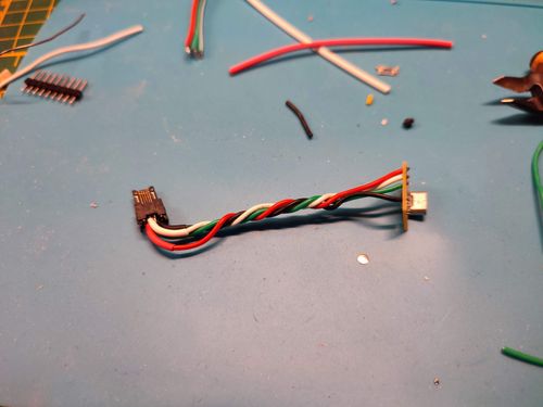 Soldered USB cable